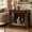 Brown, variant on Garvee Dog Crate Furniture, Modern Dog Kennel Indoor with Waterproof Top, Safety Corners & Steel Lock, Chew Resistant Iron Bars for Medium Dogs 26-35 lbs, 360° Ventilation, White