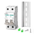thumbnail image 1 of LANGIR Disyuntor de CC 2 polos 50 A 500 V para sistema de energía solar y otros sistemas de CC Instalación en riel DIN Interruptor de desconexión solar, 1 of 1