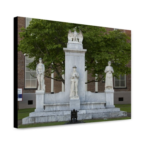 Canvas Print: Confederate And Spanish American War Monument At The Historic