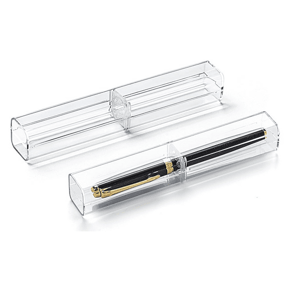 YBTHKON Boxes for pens,Acrylic Clear Pen Gift Box Plastic Single Bulk Reusable Ballpoint Storage Display Case - 10 pcs