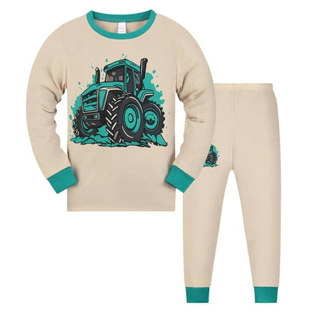 Kogui Pajamas for Boys Boys Pajama 2-Piece Set Size 7-8 Years (Yellow 7-8 Years)