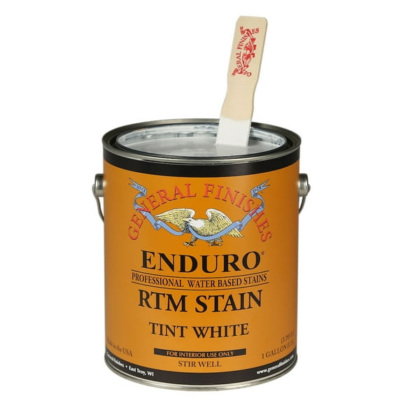 1 gal General Finishes GTW Tint White Enduro RTM Water-Based Wood Stain
