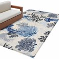 thumbnail image 2 of Summer Marine Life Washable Area Rugs 2.7'x5', Ocean Watercolor Jellyfish Coastal Coral Vintage Low Pile Throw Living Room Rug Non-Slip Sturdy Edge Binding Carpet for Indoor Entryway Bedside Kitchen, 2 of 9