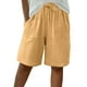thumbnail image 1 of Pantalones Cortos Casuales de Color Sólido Capri, Mezcla Cómoda de Poliéster para el Hogar Y el Uso Diario, 1 of 9