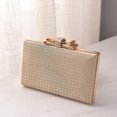 thumbnail image 2 of Bolso de noche con lazos, cadena de moda, miniembrague de boda, bolsos de fiesta para mujer (dorado) Likrtyny Para Estrenar, 2 of 6