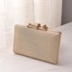 thumbnail image 2 of Bolso de noche con lazos, cadena de moda, miniembrague de boda, bolsos de fiesta para mujer (dorado) Likrtyny Para Estrenar, 2 of 6