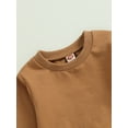 thumbnail image 6 of 2Pcs Pants Set Long Sleeve Crew Neck Sweatshirt Top Drawstring Sweatpants 6M 12M 18M 24M 3T Toddler Boys Fall Winter Clothes, 6 of 10