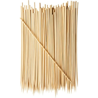 DecorRack Natural Bamboo Skewer Sticks, 12 inch (Pack of 100