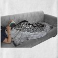 thumbnail image 6 of Rock and Roll Soft Flannel Fleece Throw Blanket, Greyscale Retro Grunge Graphic of Electric Guitar Ornaments, Cozy Plush for Indoor and Outdoor Use, 60" x 80", Charcoal Grey Grey, by Ambesonne, 6 of 6