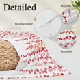 thumbnail image 3 of Red Polka Dots Throw Pillow Covers, Vintage Abstract Art Watercolor Soft Breathable Pillow Cases with Invisible Zipper for Sleeping, Small Pillowcases for Couch Bed Sofa Chair 16x24 Inches, 3 of 9