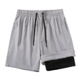 thumbnail image 1 of Men's Beach Shorts - Double Layer Swim Shorts, Embarrassment - Proof for Casual Sports, 1 of 7
