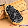 thumbnail image 6 of K-KED Burmese Jade Guanyin Pendant Natural Black Necklace Delicate Jewelry 925 Silver Jadeite, 6 of 6