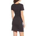 thumbnail image 2 of Socialite Womens Tie-Front Cutout Bodycon Dress, Grey, Large, 2 of 2