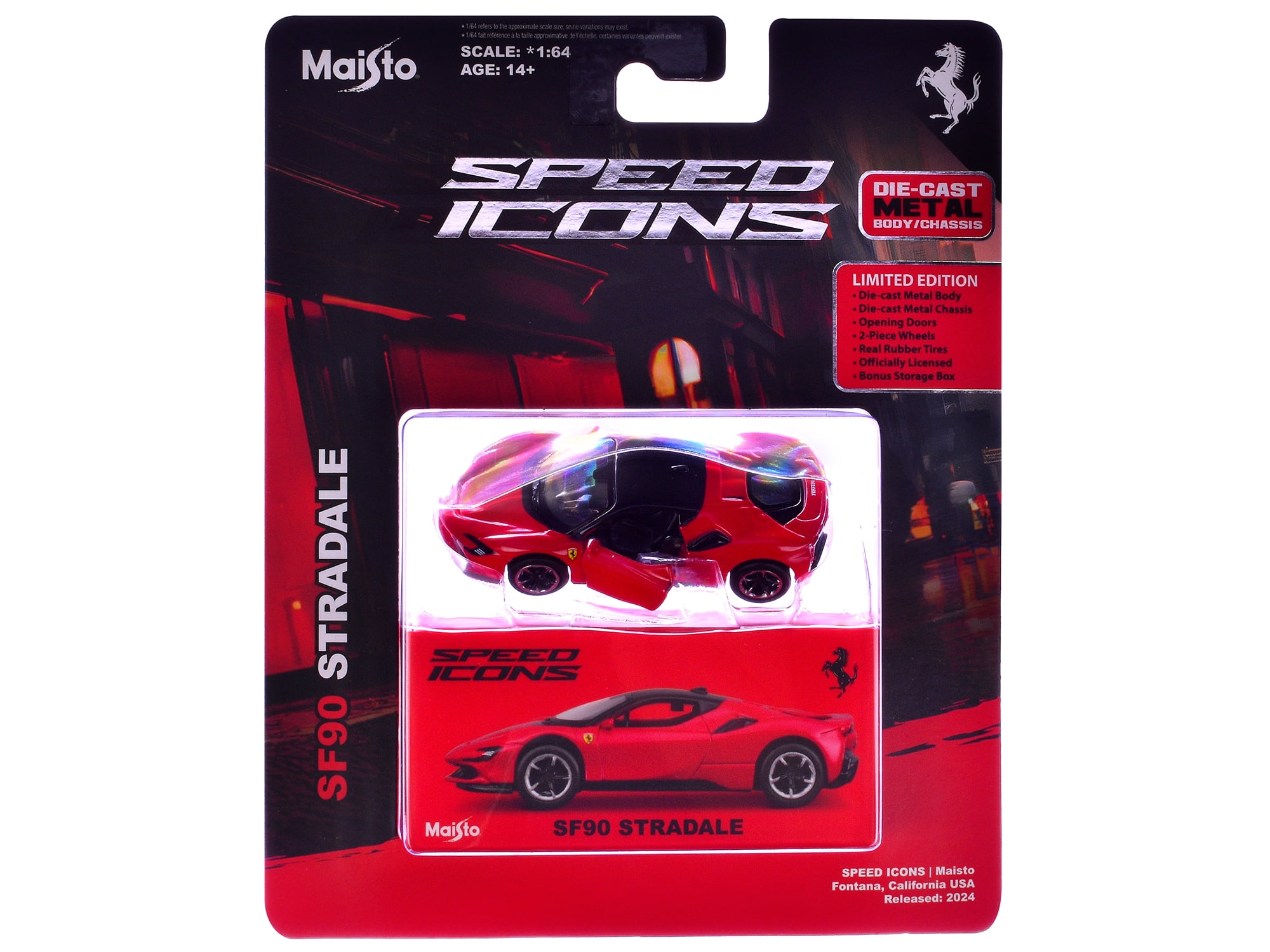 フェラーリSF90 STRADALE ミニカー レッド Ferrari SF90 Stradale Red with Black Top 