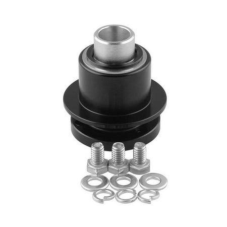 Steering Wheel Disconnect 360 Steering Wheel Quick Release Disconnect Hub IMCA Aluminum Black 360 Degree 3 Hole ()