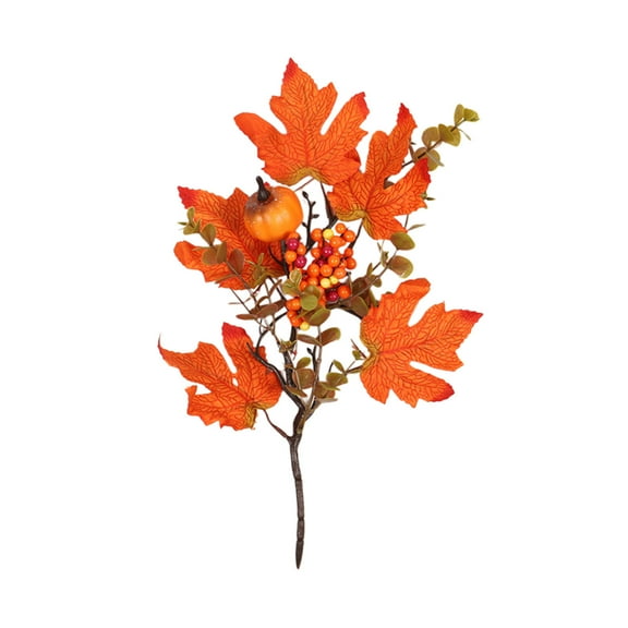 Bwiyojiz Halloween Decorations Decoration Simulation Maple Leaf Decorated Pumpkins Thanksgiving Day Planting Leaves, Gifts for Family, Multicolor