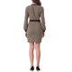 thumbnail image 3 of Vestido Houndstooth Inspire Chic para mujer, con cuello en V, mangas largas, elegante y tipo sheath, 3 of 6