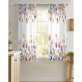 thumbnail image 4 of Spring Floral Sheer Curtains 45 Inch Length 2 Panels Set for Living Room/Bedroom, Elegant Flowers Farmhouse Botanical Kitchen Curtains Grommet Semi-Sheer Curtains Drapes Window Treatments 42"x45"x2, 4 of 7