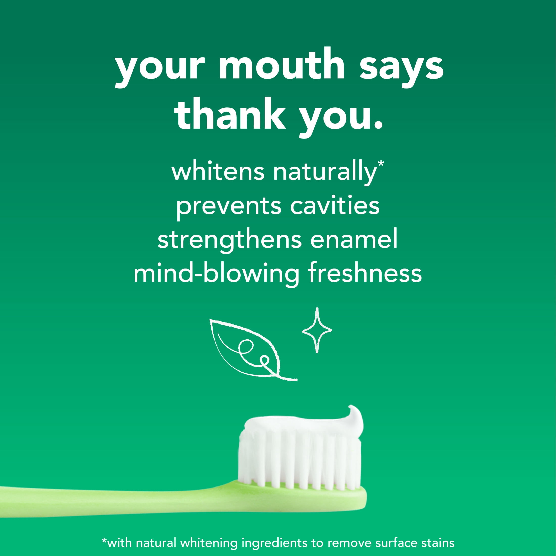 hello Naturally Whitening Anticavity Fluoride Toothpaste, Mint, 5 Oz