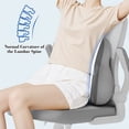 thumbnail image 4 of Back & Lumbar-fitted Chair Cushion, Soft Comfortable Breathable Slow-rebound Memory Foam Seat Pad, for Home / Office / Student Dormitory / Classroom Chairs, 4 of 6