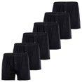 thumbnail image 1 of YOURBASICS Calzoncillos de punto para Hombre, paquete de 3 - algodón, abertura con botones, patrón, paquete múltiple Negro L (Large), 1 of 1