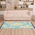 thumbnail image 6 of Bed Long Carpet Bed Rug 72x23.5In Indoor Non-Slip Durable Carpet Floor Mat Runner Rug Bedroom Hallway Carpet Machine Washable Cool Cartoon Cute Flowers, 6 of 8