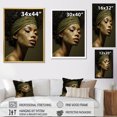 thumbnail image 4 of Designart "Olive Observations Of A Woman" Fashion Woman Floater Framed Wall Art Prints, 4 of 5
