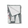 thumbnail image 2 of Bridal Shower Soft Flannel Fleece Throw Blanket, White Wedding Dress with Bride Details Bags Florals Print, Cozy Plush for Indoor and Outdoor Use, 50" x 70", Charcoal Grey White, by Ambesonne, 2 of 6