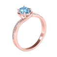 thumbnail image 5 of AoneJewelry 10K Aquamarine Diamond Ring 1.40 Carat In Solid Rose, White & Yellow Gold, 5 of 5