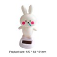 thumbnail image 4 of Sacudiendo la cabeza Bunny Dashboard Ornaments Solar Doll Auto Interior (Conejo blanco) Likrtyny juguetes de los niños, 4 of 4