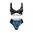 thumbnail image 5 of Honeii Wolf Head And Dreamcatcher Print Women’s Bikini Set,Two Piece Swimsuit Bathing Suits,Stylish High Elasticity Swimwear for Beach and Pool, 5 of 7