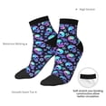 thumbnail image 6 of Fuzoiu Skull flower tie dye Print Adult Socks, Crew Moisture-wicking Socks, Unisex Cushion Crew Socks,Casual Sports Ankle Socks, 6 of 7