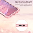 thumbnail image 5 of Casetego for Samsung Galaxy S24 5G Case,Glitter Shockproof Three-Layer Heavy Duty Hybrid Sturdy High Impact Protective Cover Girls Women,Shiny Rose Gold, 5 of 7