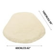 thumbnail image 3 of Oval Silk Carpet | Polyester Washable Non-Slip Area Rug | 60x160cm Bedroom Living Room Decor | Solid Color Floor Mat for Coffee Table Window Mat, 3 of 5