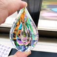 thumbnail image 4 of Suncatcher Crystal 50mm AB Loquat Shape Chandelier Parts Drops Prisms Hanging Pendants 50mm,Pack of 12, 4 of 13