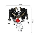 thumbnail image 2 of Halloween Skeleton Hand Spider Necklaces, Black Velvet Choker Classic Gothic Lace Choker Necklace for Women Party Consume, 2 of 4