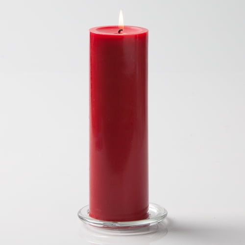 ønske Flad Amerika Richland Pillar Candle 3" x 9" Red Set of 6 - Walmart.com