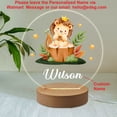 thumbnail image 2 of Personalised Night Light Custom Name Acrylic LED Lamp 7 Light Colors with Wooden Base Gift for Girls Boys Bedroom Table Decoration, 2 of 7