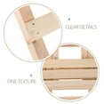 thumbnail image 3 of OULII Stool Wood Portable Seating Stool Beige Rectangular For Gatherings 1Pcs, 3 of 6