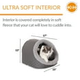 thumbnail image 3 of K&H Pet Products Thermo-Pet Cave Cat Bed Unheated Gray/Geo Flower 17 X 15 X 13 Inches, 3 of 8
