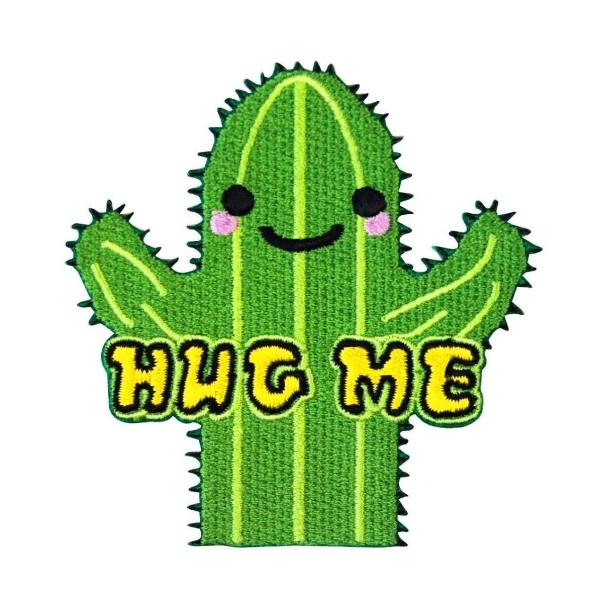 Green Cactus Logo Embroidered Iron On Patch