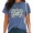 C-Blue, variant on UNISHE Womens Made For More Christian Print T Shirts Wildflower Floral Graphic Tees Washed Vintage Casual Streetwear Tops Blue, M