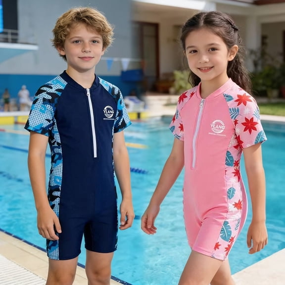 CAIXIA Girls One Piece Swimsuits Size 10 Trendy Tropical Quick-Drying Upf 50 Sun Protection Swimsuit One Piece Adjustable Straps Girls Bathing Suit Swimwear