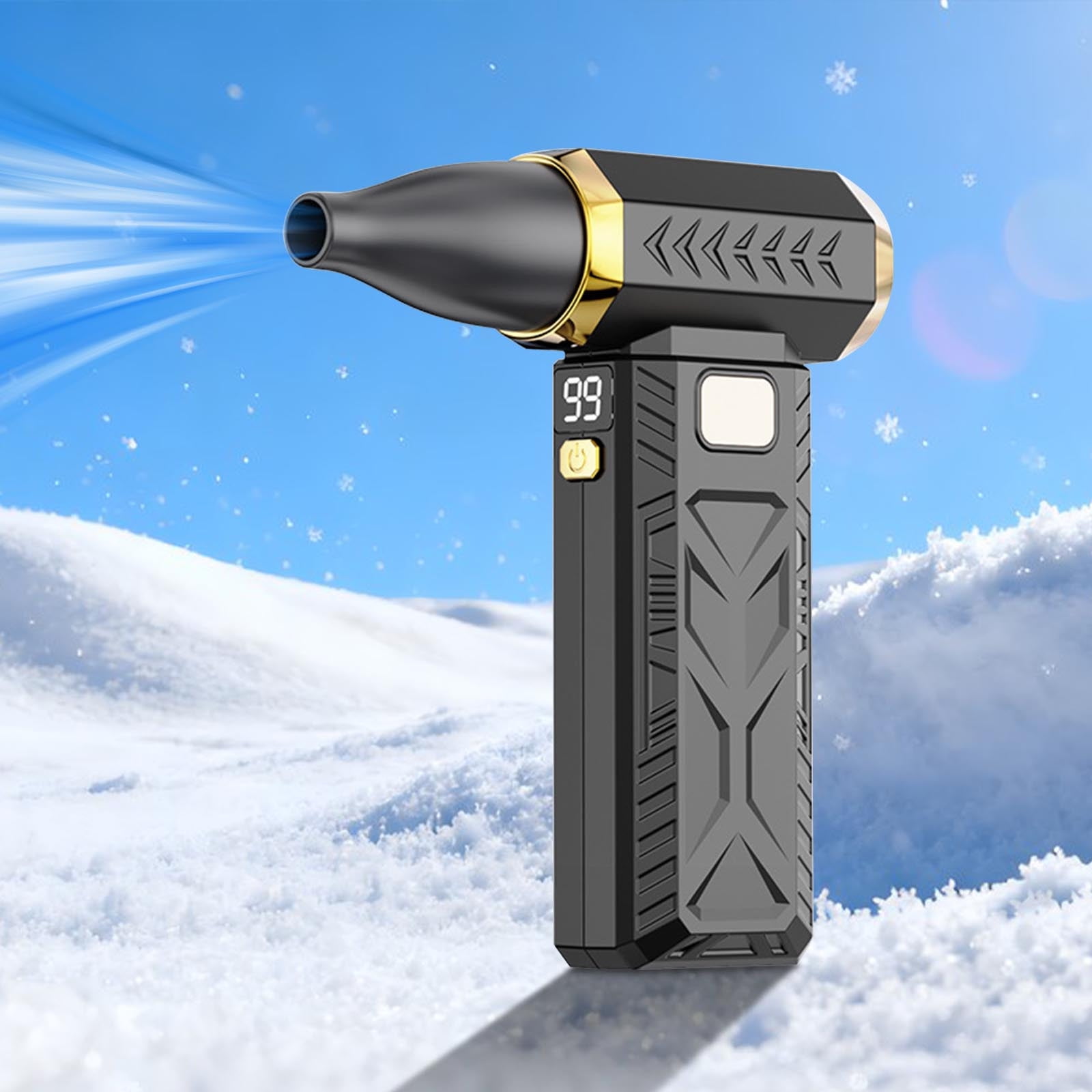 Cordless Snow Blower for Car, 130000 RPM Handheld Blower with 6000mAh Battery for Windshield Defrost & Car Cleaning