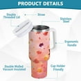 thumbnail image 4 of Simple Modern 40 oz Insulated Stainless Steel Tumbler Double Wall Stainless Steel Tumbler with 2-Way Drinking Autumn Leaves Falling, 4 of 9