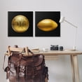 thumbnail image 3 of Stupell Industries Golden Designer Sports Balls Sports Painting Wrapped Canvas Art Print Wall Art, 24 x 24, Set of 2, 3 of 8
