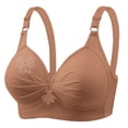 thumbnail image 1 of Wireless Bras for Women No Underwire, No Underwire Adjustable Full Coverage Supportlette Plus Size, Brown XS-4XL,, 1 of 6