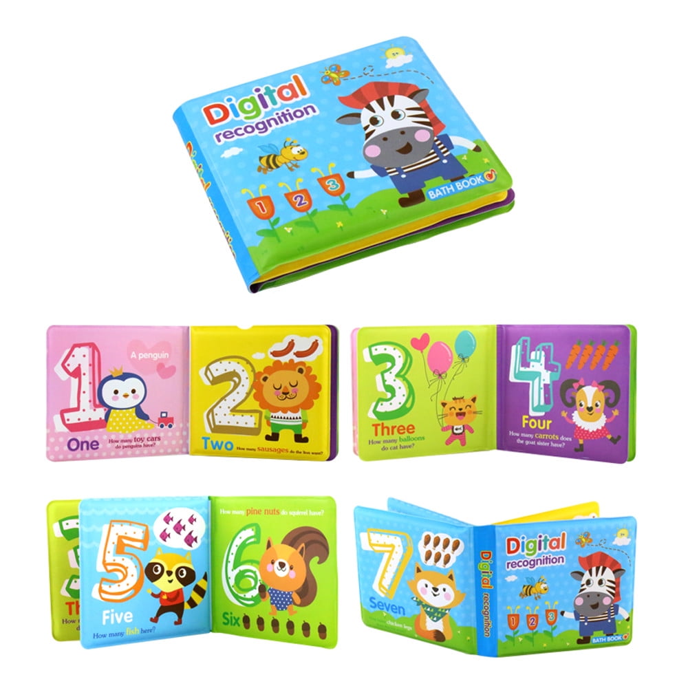 Floating Baby Bath Books Education Toy Baby Bathtime Toy Intelligence Development Floating Cognize Book Bath Toy