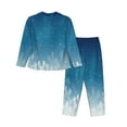thumbnail image 2 of Bingfone Womens Pajama Sets Christmas Snowflakes Print,Long Sleeve Loungewear Pajamas Set-X-Large, 2 of 9