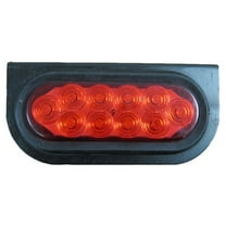 RAParts (1) 6" Oval 10 LED Tail Light Kit with Mounting Bracket For Trucks & Trailers
